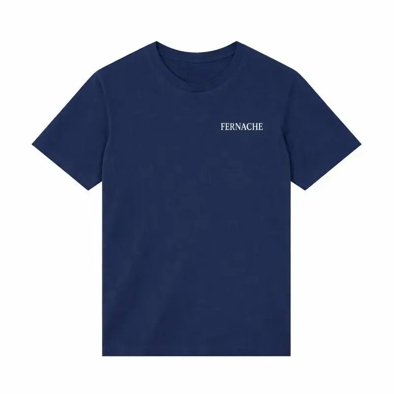 Front view of Navy Blue WALL STREET t-shirt C1