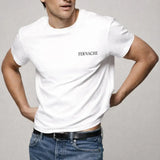 WALL STREET t-shirt C1 shown in a lifestyle setting, full length view