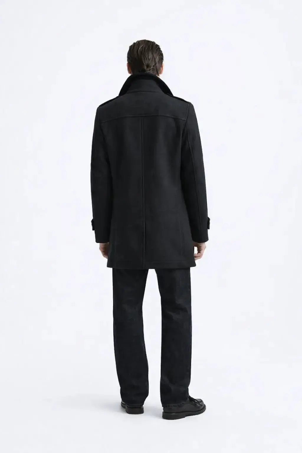 Back view of Fernache Warmer Coat, alternate view