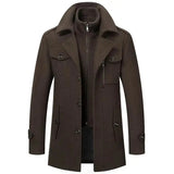 Front view of Brown Fernache Warmer Coat