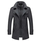 Front view of Grey Fernache Warmer Coat