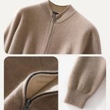 Close-up detail of Fernache Wool & Cashmere Iman Jacket, fabric detail