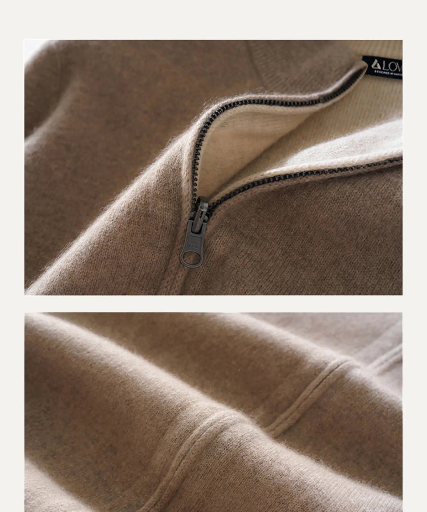Close-up detail of Fernache Wool & Cashmere Iman Jacket