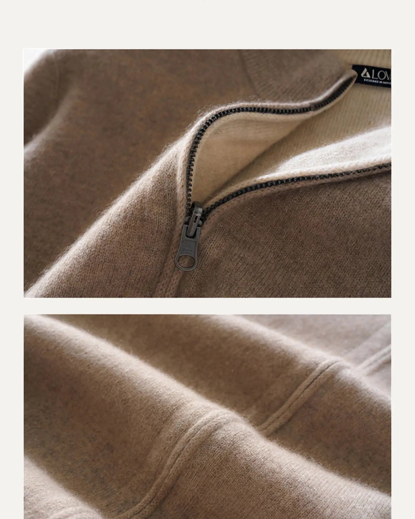 Close-up detail of Fernache Wool & Cashmere Iman Jacket