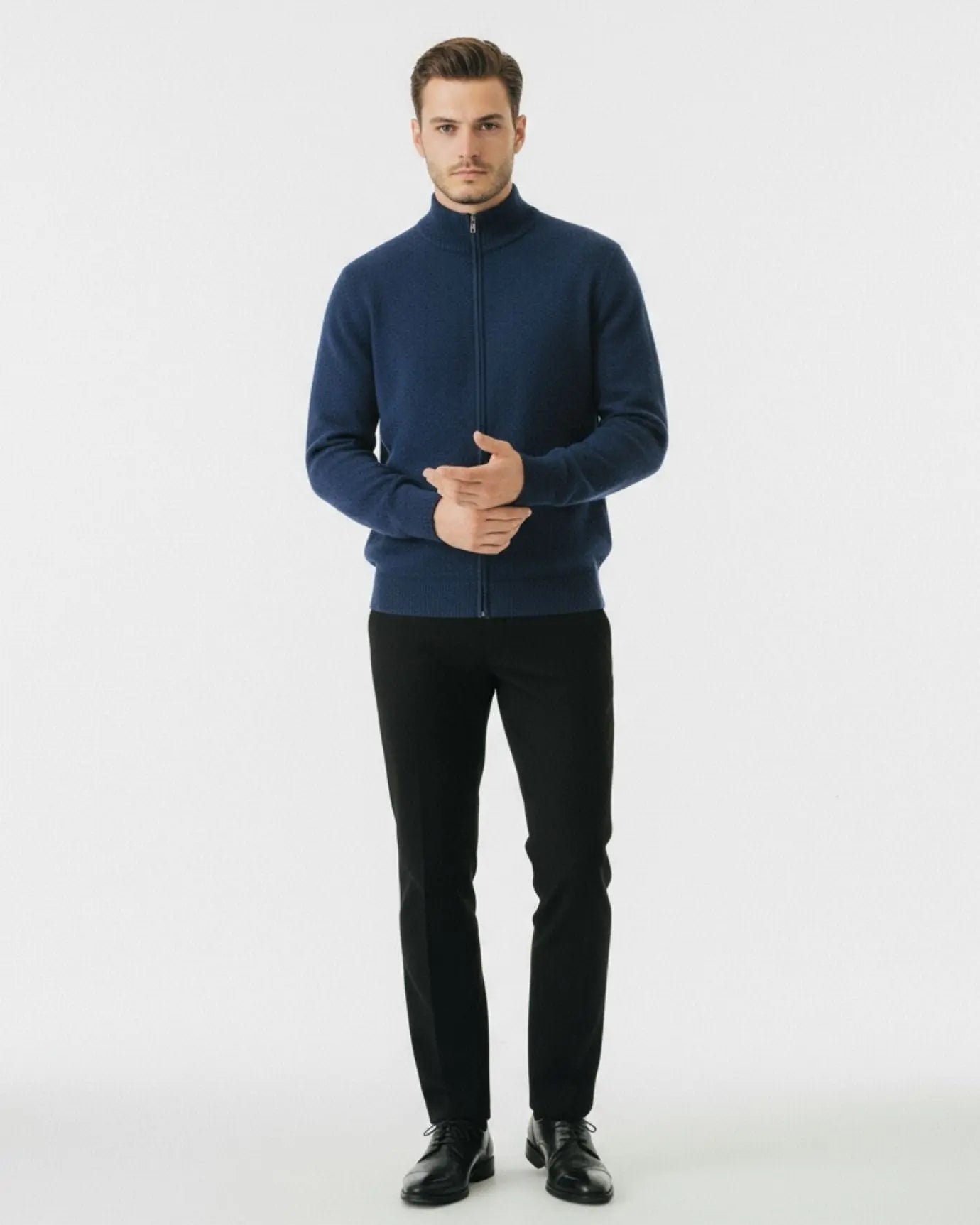 Front view of Fernache Wool & Cashmere Iman Jacket, alternate view