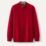 Front view of Claret Fernache Wool & Cashmere Iman Jacket