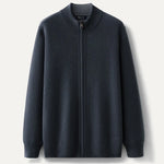 Dark Gray Fernache Wool & Cashmere Iman Jacket shown in a lifestyle setting