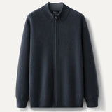 Dark Gray Fernache Wool & Cashmere Iman Jacket shown in a lifestyle setting