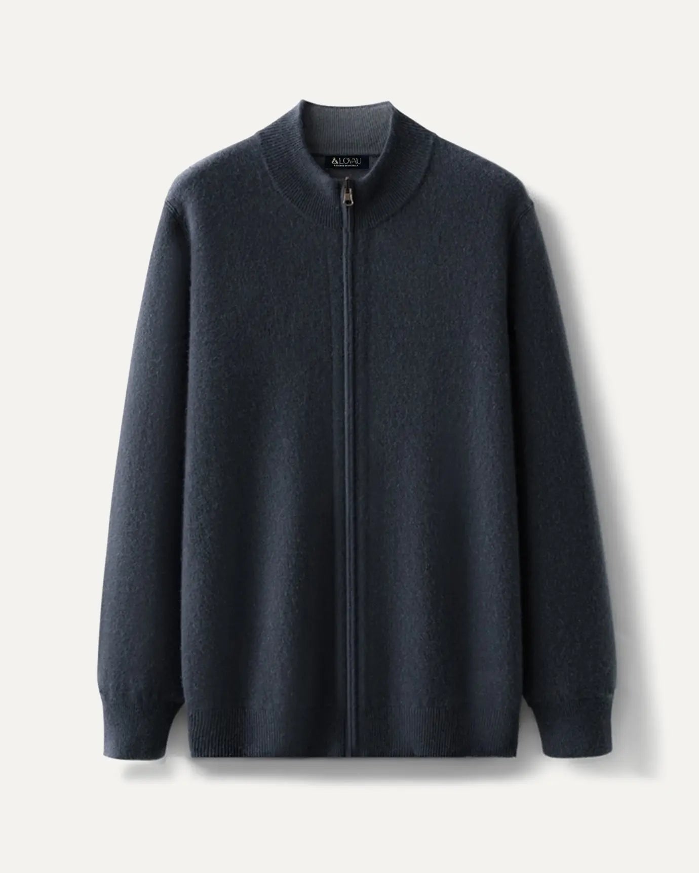 Dark Gray Fernache Wool & Cashmere Iman Jacket shown in a lifestyle setting