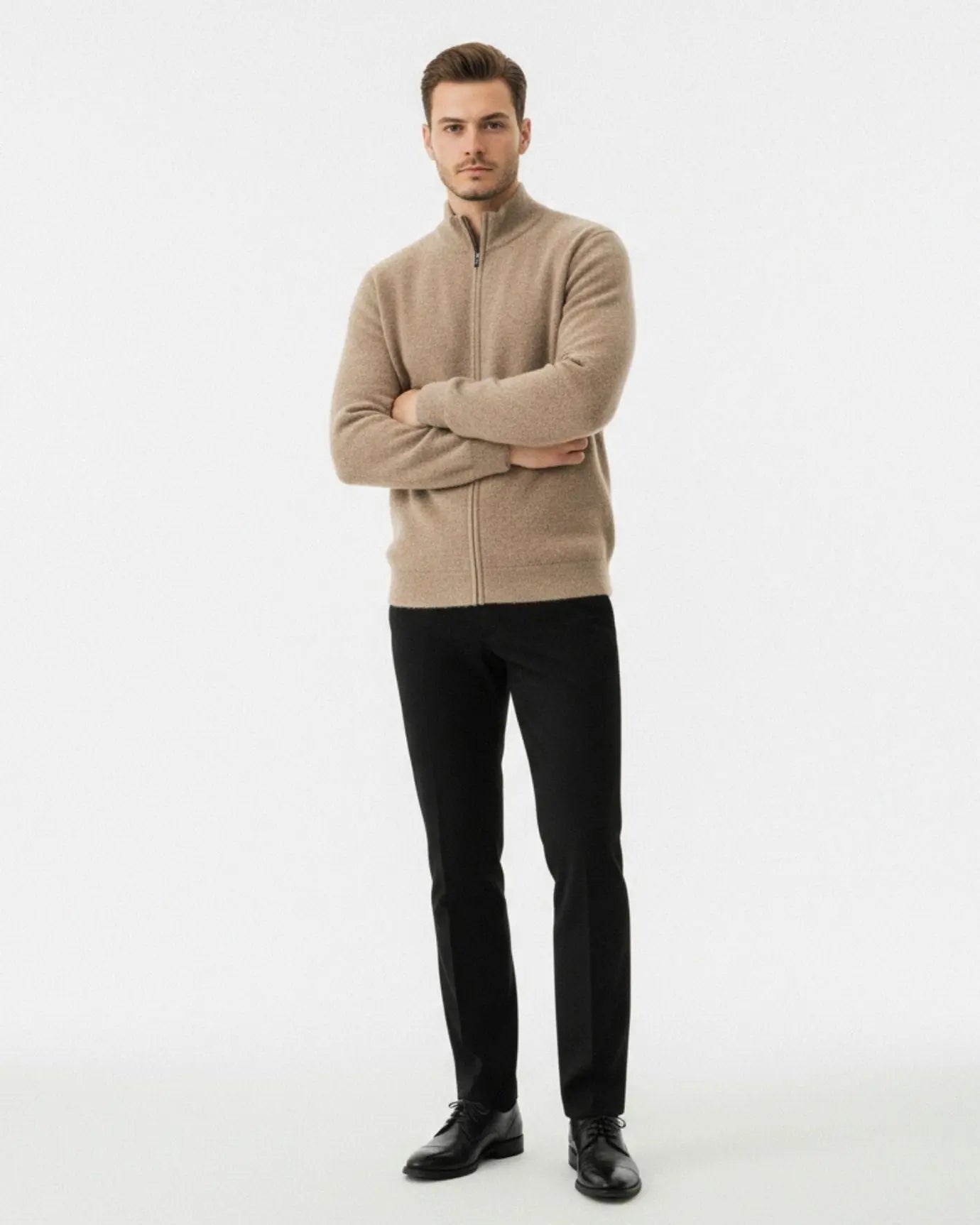 Fernache Wool & Cashmere Iman Jacket shown in a lifestyle setting