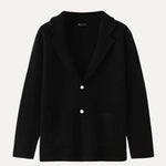 Front view of Black Fernache x Classy Wool & Cashmere Knitted Cardigan