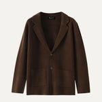 Front view of Brown Fernache x Classy Wool & Cashmere Knitted Cardigan