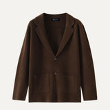 Front view of Brown Fernache x Classy Wool & Cashmere Knitted Cardigan