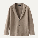 Front view of Camel Fernache x Classy Wool & Cashmere Knitted Cardigan