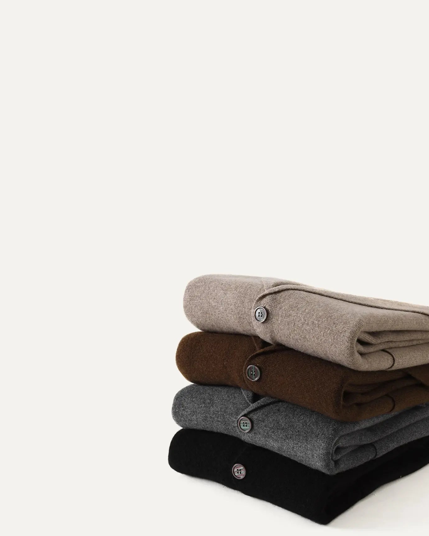 Fernache x Classy Wool & Cashmere Knitted Cardigan shown in a lifestyle setting, full length view