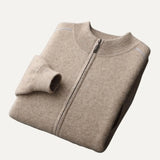 Close-up detail of Fernache Cashmere Jacket Zip