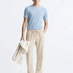 Back view of Linen Pantalon Pants, close up