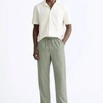 Back view of Linen Pantalon Pants