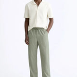 Back view of Linen Pantalon Pants