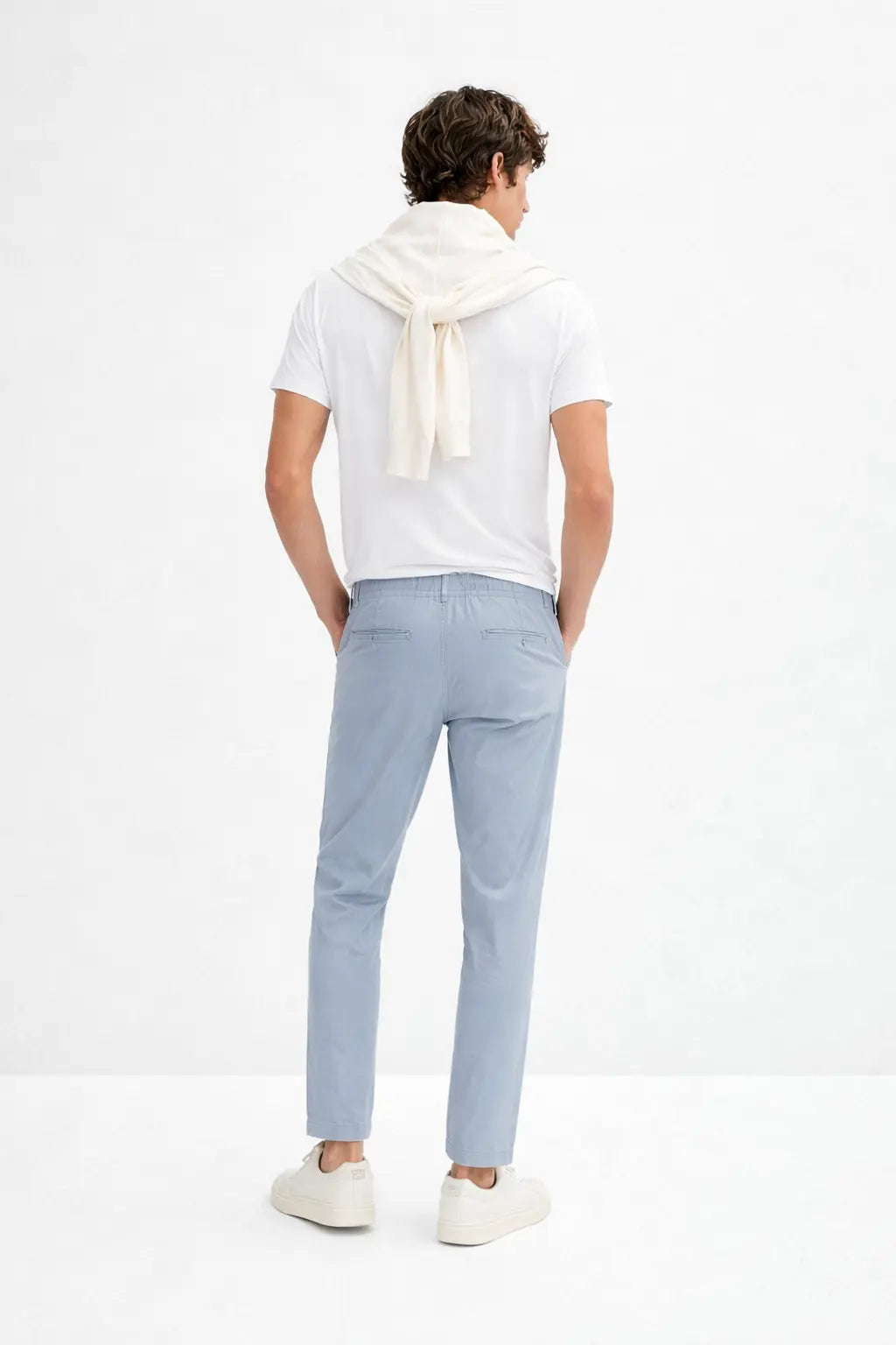 Front view of Linen Pantalon Pants, full view