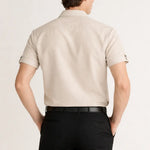 Back view of Linen Polo