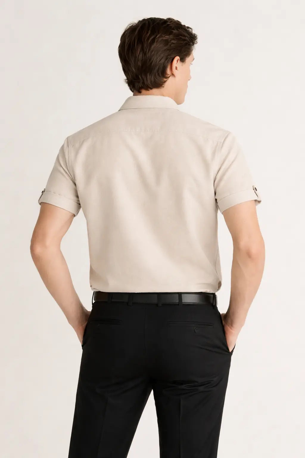 Back view of Linen Polo