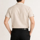 Back view of Linen Polo