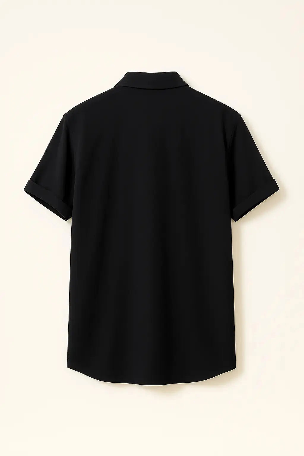 Linen Polo shown in a lifestyle setting, full length view
