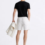 Back view of Fez Linen Shorts, alternate view