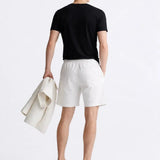 Back view of Fez Linen Shorts, alternate view