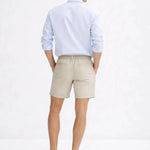 Back view of Fez Linen Shorts, full view