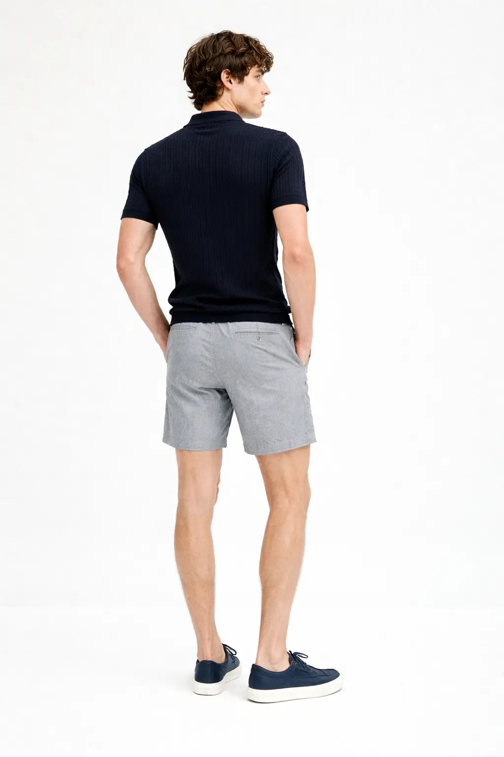 Back view of Fez Linen Shorts