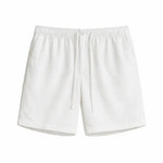 Front view of White Fez Linen Shorts