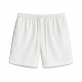 Front view of White Fez Linen Shorts