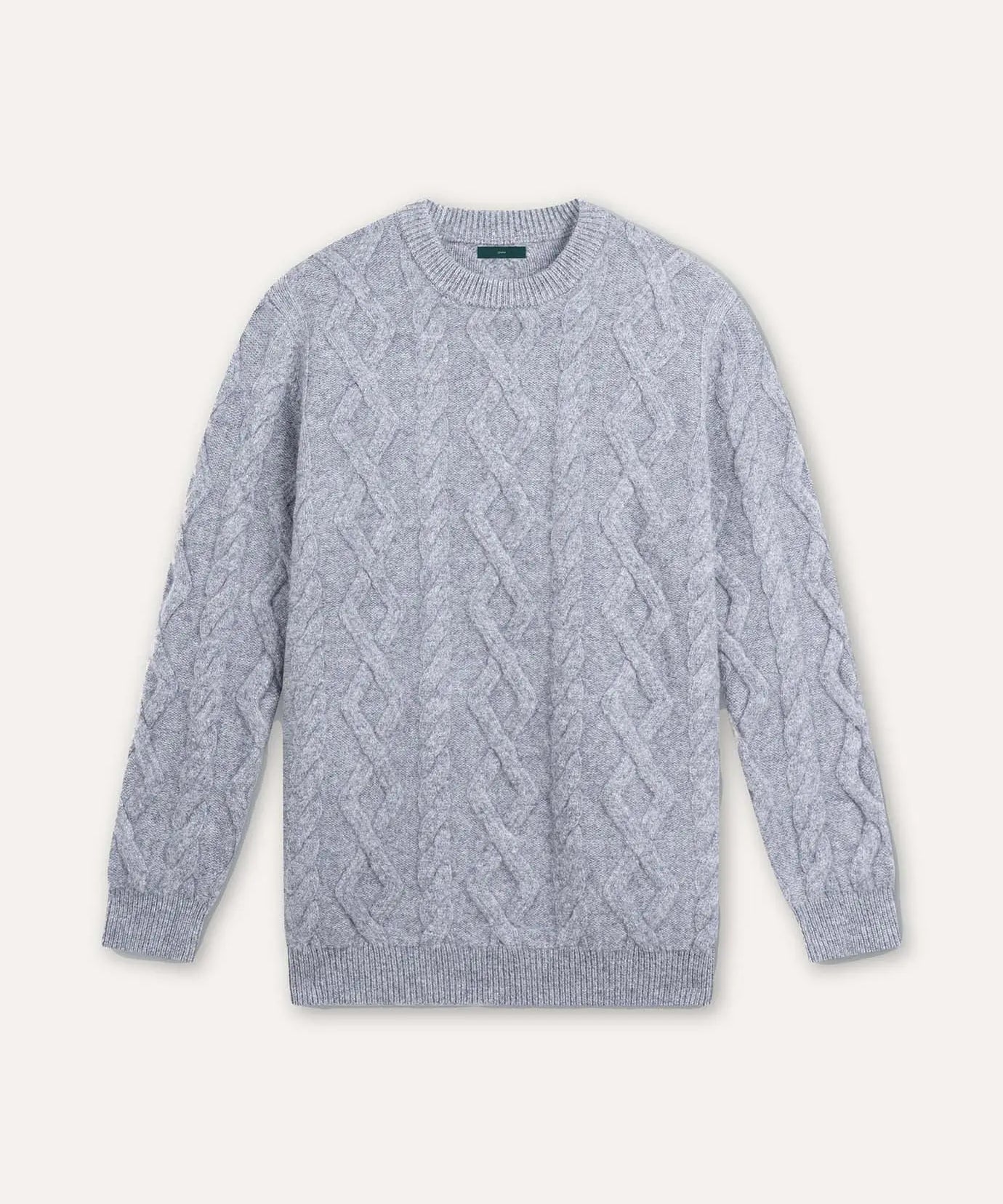 Front view of Gray Fine Cashmere & Wool Sweater Pullover