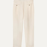 Close-up detail of Fine Cotton Trousers Apricot
