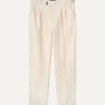 Front view of Apricot Fine Cotton Trousers Apricot