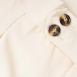 Fine Cotton Trousers Apricot shown in a lifestyle setting