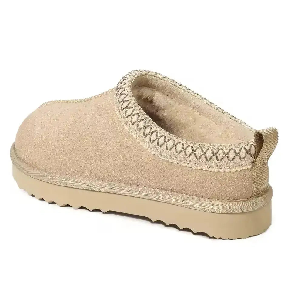 Side view of Fiona Cozy Suede Slipper
