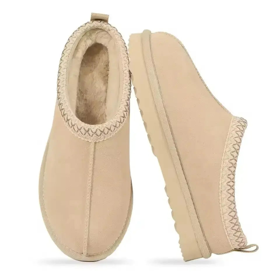 Three-quarter view of Fiona Cozy Suede Slipper