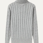 Front view of Grey Fjord Polo Sweater