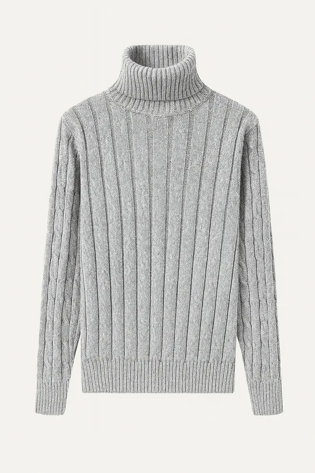 Front view of Grey Fjord Polo Sweater