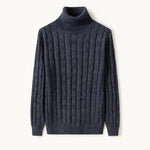 Front view of Navy Blue Fjord Polo Sweater