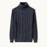Front view of Navy Blue Fjord Polo Sweater