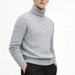 Fjord Polo Sweater shown in a lifestyle setting, alternate view