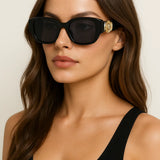 Front view of Golden Fade Sunglasses, alternate angle