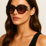 Golden Fade Sunglasses shown in a lifestyle setting, full length view