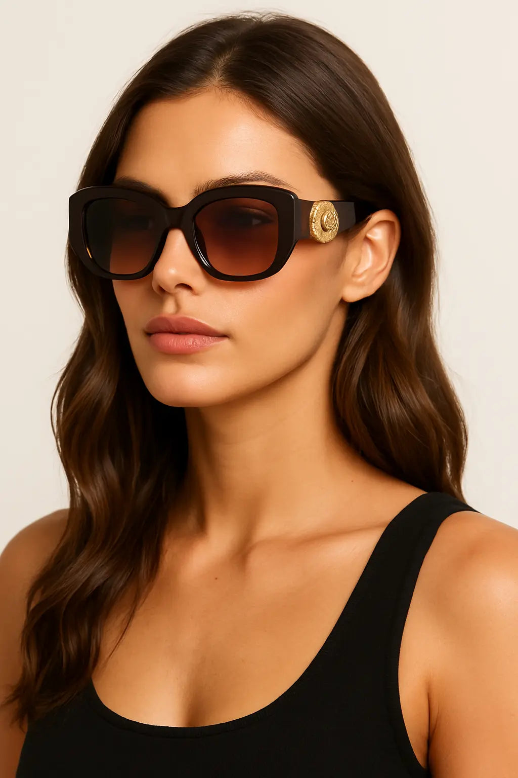 Golden Fade Sunglasses shown in a lifestyle setting, full length view
