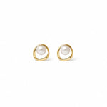 Front view of Golden Pearl Earrings