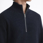 Close-up detail of Cardigan Half-zip Sweater